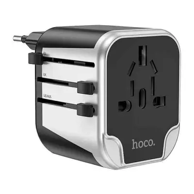 Hoco AC5 2USB+1Socket Universal Conversion Charger